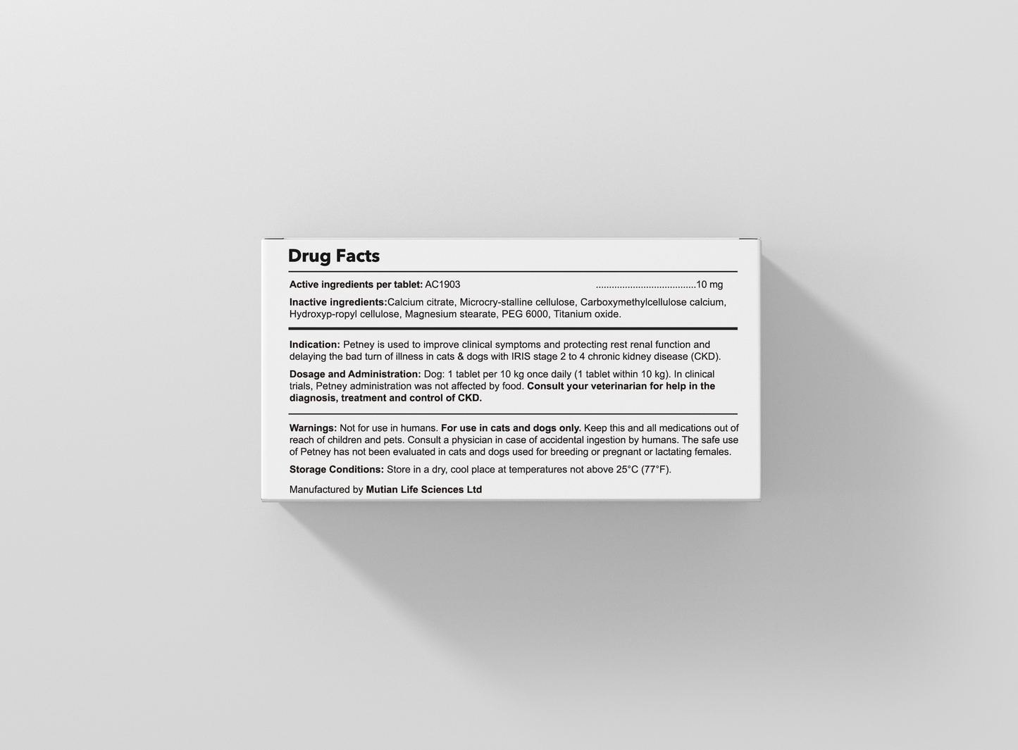 Mutian Petney®II DOG (CKD)10mg*28s